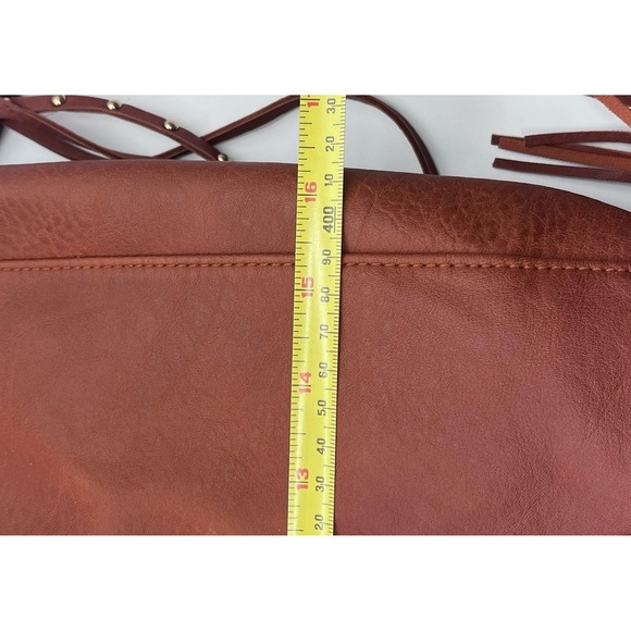 Big Buddha Faux Leather Hobo Bag Brown Boho Ring Tassel Braided Strap Large - Picture 9 of 9